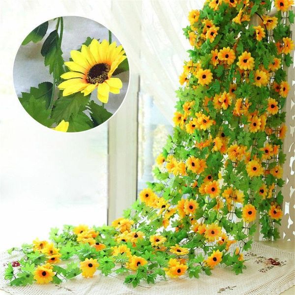 decorative flowers & wreaths 2.6m artificial silk sunflower vine leaves ivy garland hanging party home decor family wedding
decorative flowers & wreaths 2.6m artificial silk sunflower vine leaves ivy garland hanging party home decor family wedding