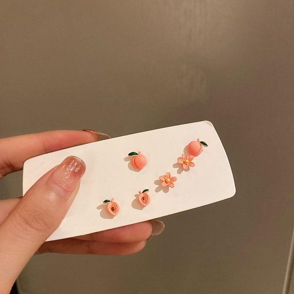 stud korean fashion cute ear jewelry peach blossom earrings simple small fresh set for women girls accessories, Golden;silver
stud korean fashion cute ear jewelry peach blossom earrings simple small fresh set for women girls accessories, Golden;silver