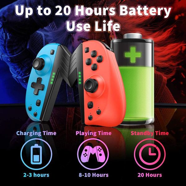 bluetooth wireless controller for switch left & right console joystick red and blue function game controllers joysticks
bluetooth wireless controller for switch left & right console joystick red and blue function game controllers joysticks