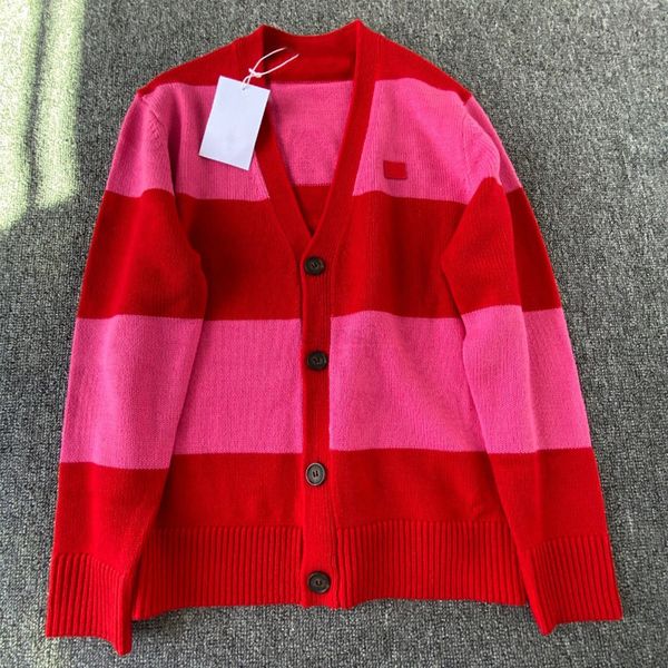 ac smiley swedish colorblock rainbow wide stripe wool sweater loose knit cardigan long sleeve autumn and winter jacket for men womens, White;black
ac smiley swedish colorblock rainbow wide stripe wool sweater loose knit cardigan long sleeve autumn and winter jacket for men womens, White;black