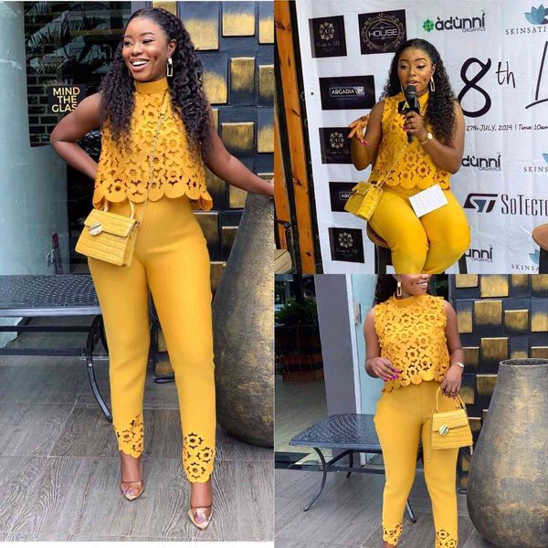 high street yellow hollow out women tracksuits 2 piece set sleeveless short and long pants fashion female outfit polyester, Gray
high street yellow hollow out women tracksuits 2 piece set sleeveless short and long pants fashion female outfit polyester, Gray