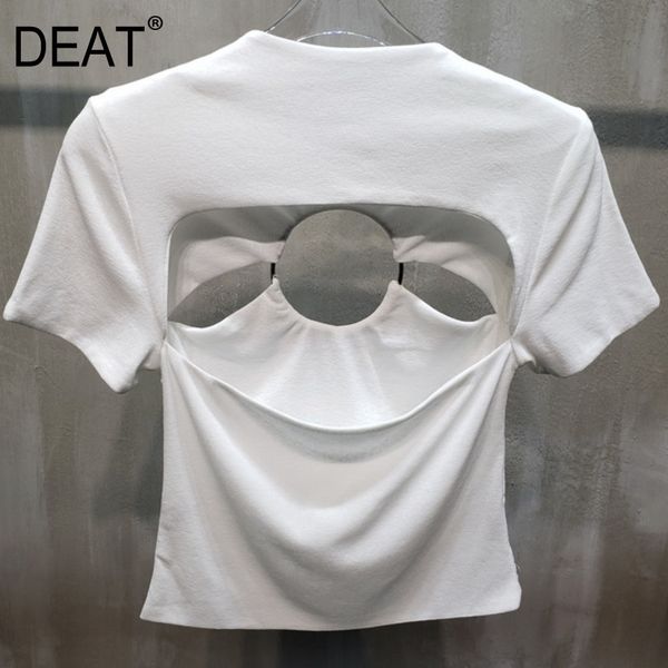 o-neck open back solid color tight half sleeve hollow out t-shirt women summer clothes for gx826 210421, White
o-neck open back solid color tight half sleeve hollow out t-shirt women summer clothes for gx826 210421, White