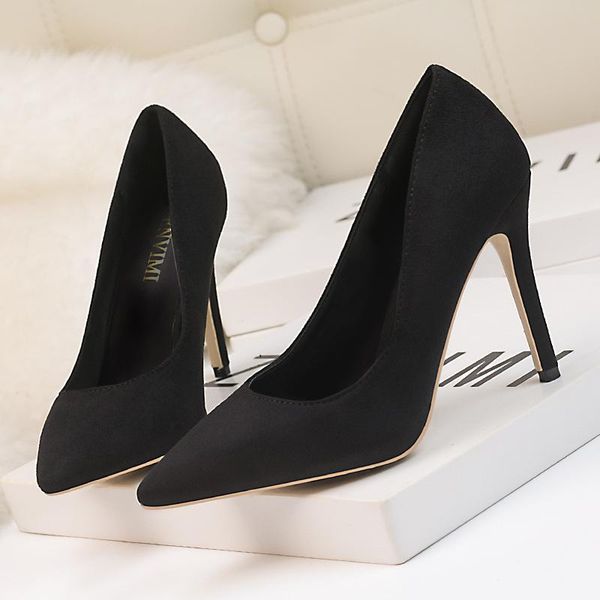 dress shoes women autumn pointed toe pumps suede leather high heels shallow mouth wedding zapatos mujer, Black
dress shoes women autumn pointed toe pumps suede leather high heels shallow mouth wedding zapatos mujer, Black