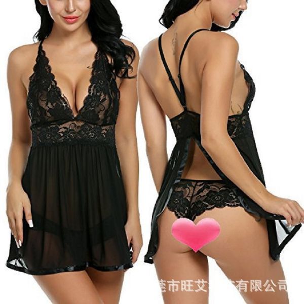 pu lingerie lace temptation nightdrs suspender perspective plus thong pajamas, Red;black
pu lingerie lace temptation nightdrs suspender perspective plus thong pajamas, Red;black