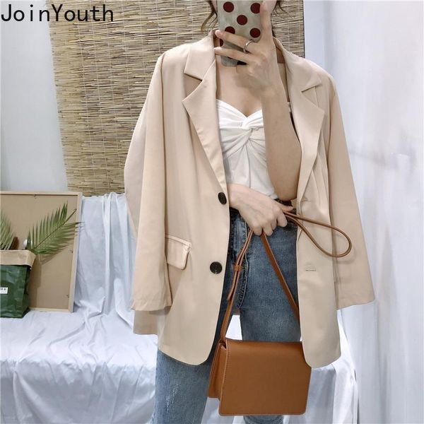 women's suits & blazers joinyouth all match solid blazer feminino spring vintage 2021 korean chic ol women work fashion chaqueta mujer, White;black
women's suits & blazers joinyouth all match solid blazer feminino spring vintage 2021 korean chic ol women work fashion chaqueta mujer, White;black