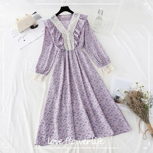 elegant v-neck chiffon midi dress women lace stitching slim floral dress party vestidos spring summer a-line dresses 210521, Black;gray
elegant v-neck chiffon midi dress women lace stitching slim floral dress party vestidos spring summer a-line dresses 210521, Black;gray