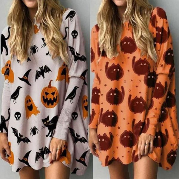 casual dresses 2021 women's mini dress halloween cartoon cat print o-neck long sleeved loose ladies harajuku #t2g, Black;gray
casual dresses 2021 women's mini dress halloween cartoon cat print o-neck long sleeved loose ladies harajuku #t2g, Black;gray