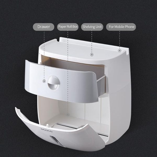 tissue boxes & napkins wall-mounted bathroom dispenser waterproof box multifold paper towels storage with drawer phone holder
tissue boxes & napkins wall-mounted bathroom dispenser waterproof box multifold paper towels storage with drawer phone holder