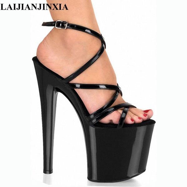 inch stiletto high heels with 10cm platforms strappy shoes 20cm women's sandals, Black
inch stiletto high heels with 10cm platforms strappy shoes 20cm women's sandals, Black