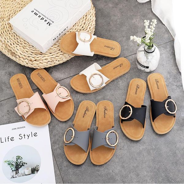 slippers women'sshoes2021fashion round buckle sandals and non-slip personalized word drag to wear flat bottom wild women's shoes, Black
slippers women'sshoes2021fashion round buckle sandals and non-slip personalized word drag to wear flat bottom wild women's shoes, Black