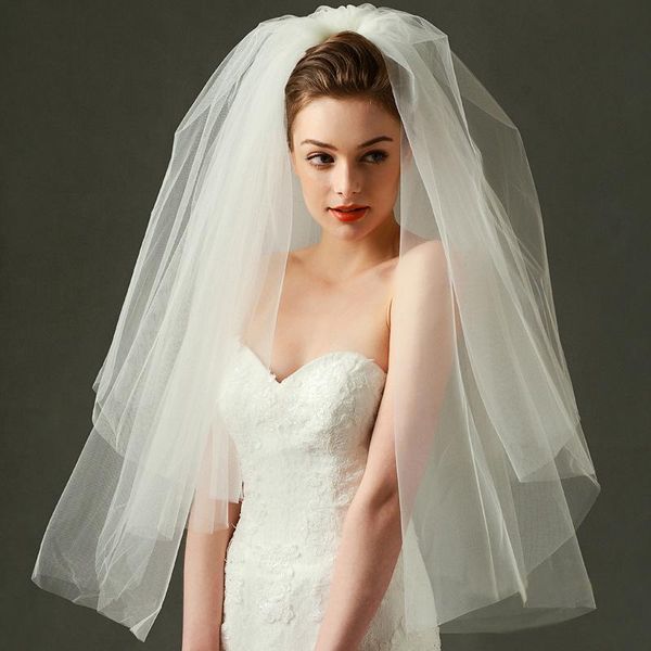 bridal veils 2021 elegant short woman 2 layers 90 cm with comb ivory veil for cut edge tulle wedding, Black
bridal veils 2021 elegant short woman 2 layers 90 cm with comb ivory veil for cut edge tulle wedding, Black