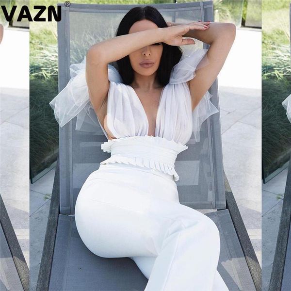 women's jumpsuits & rompers vazn 2021 spring lady black white long jumpsuit short grenadine sleeve v-neck solid fashion
women's jumpsuits & rompers vazn 2021 spring lady black white long jumpsuit short grenadine sleeve v-neck solid fashion