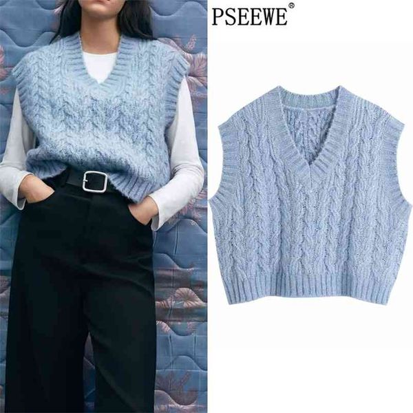 blue cable knitted sweater vest women v neck sleeveless cropped winter woman casual vintage s 210519, White;black
blue cable knitted sweater vest women v neck sleeveless cropped winter woman casual vintage s 210519, White;black