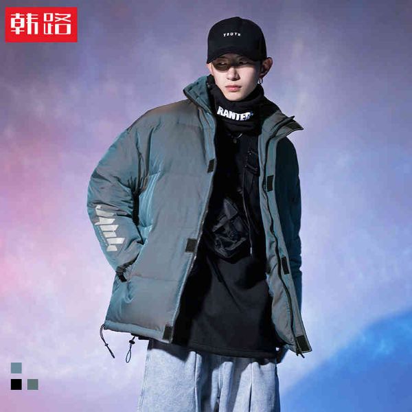 hanlu 2021 winter new reflective printed men's fashion brand colorful gradient fabric cotton cloth, Black
hanlu 2021 winter new reflective printed men's fashion brand colorful gradient fabric cotton cloth, Black