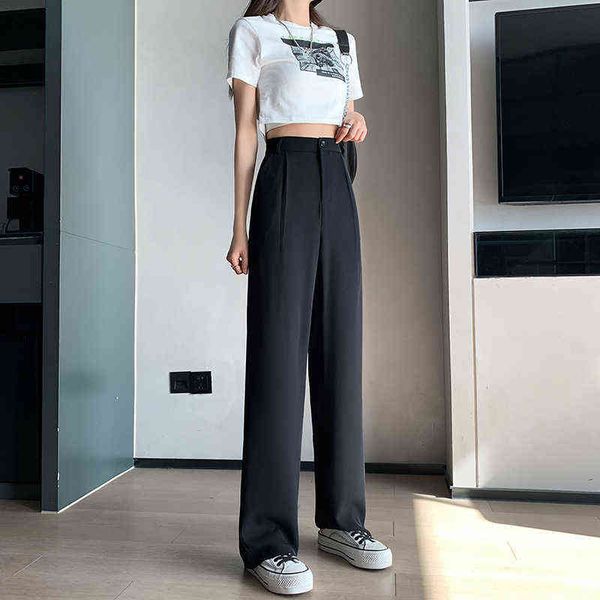 casual high waist loose wide leg pants for women autumn summer loose female floor-length black suits pants ladies trousers 211118, White
casual high waist loose wide leg pants for women autumn summer loose female floor-length black suits pants ladies trousers 211118, White