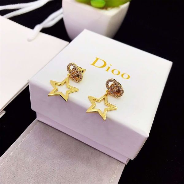 70% off outlet online five pointed star earrings, the same kind of earrings and earrings, Golden