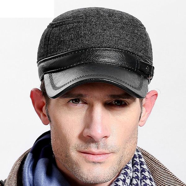 berets 2022 arrival men's genuine leather flat baseball cap hat brand winter russian warm caps men ear protection gorras, Blue;gray
berets 2022 arrival men's genuine leather flat baseball cap hat brand winter russian warm caps men ear protection gorras, Blue;gray