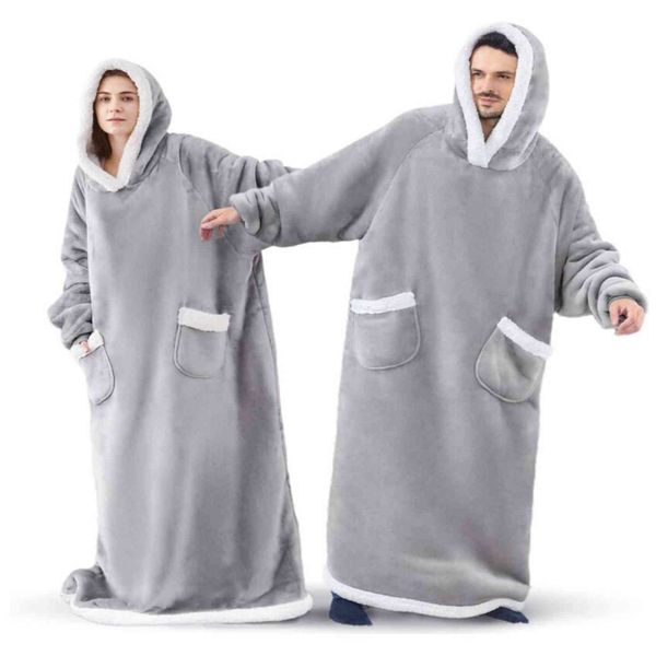 men's hoodies & sweatshirts winter oversized sweatshirt women men pullover giant tv blanket hoodie super long flannel with sleeves suda, Black
men's hoodies & sweatshirts winter oversized sweatshirt women men pullover giant tv blanket hoodie super long flannel with sleeves suda, Black