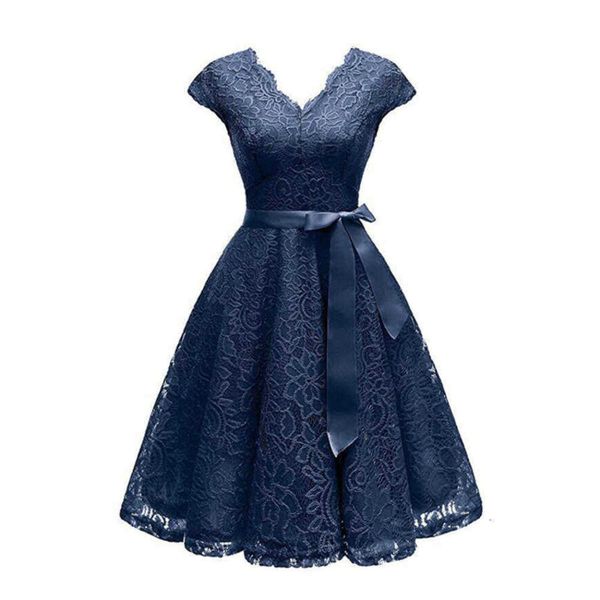 sleeve casual dresses v-neck up lace drs, Black;gray