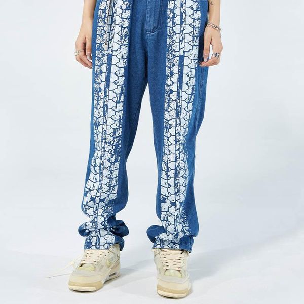 men's jeans high street wheel print pattern pants loose fit streetwear washed denim trousers for male black blue
men's jeans high street wheel print pattern pants loose fit streetwear washed denim trousers for male black blue