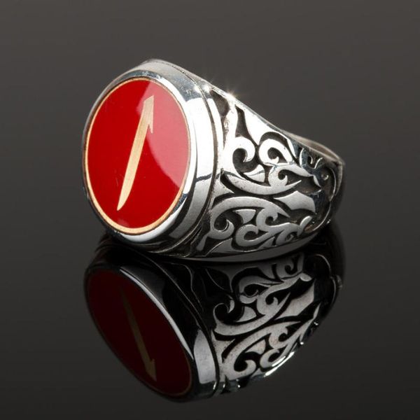 red round arabic letters alif motif ring handmade men solid 925 sterling silver vintage ottoman cluster rings, Golden;silver
red round arabic letters alif motif ring handmade men solid 925 sterling silver vintage ottoman cluster rings, Golden;silver