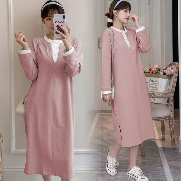 maternity dresses casual autumn long sleeve straight nursing dress for pregnant women pregnancy v-neck breastfeeding clothes, White
maternity dresses casual autumn long sleeve straight nursing dress for pregnant women pregnancy v-neck breastfeeding clothes, White