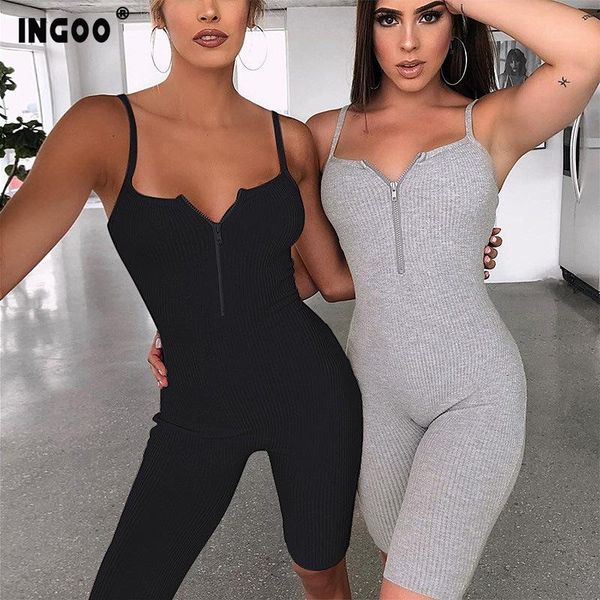 women's jumpsuits & rompers ingoo summer zip up knitted strap jumpsuit women short overalls cotton backless playsuits 2021, Black;white
women's jumpsuits & rompers ingoo summer zip up knitted strap jumpsuit women short overalls cotton backless playsuits 2021, Black;white