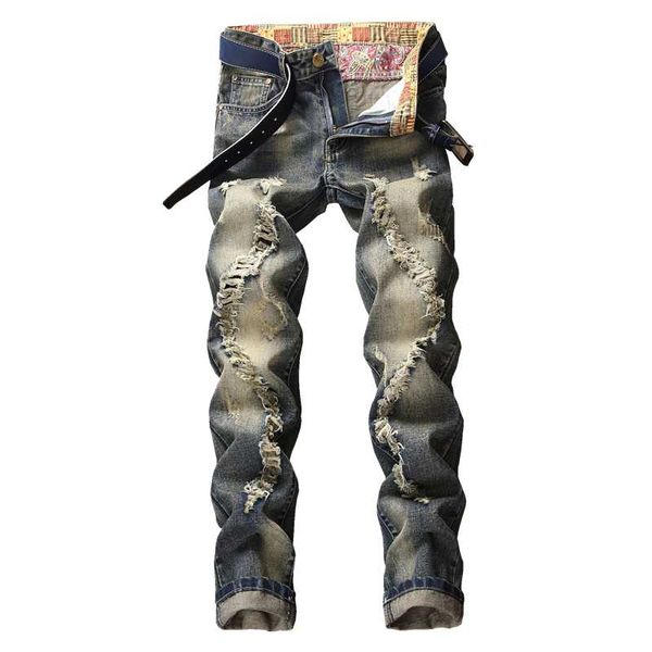 men's jeans 2021 plus-size ripped fashion trend color loose straight pants high-end quality soft size28-40, Blue
men's jeans 2021 plus-size ripped fashion trend color loose straight pants high-end quality soft size28-40, Blue