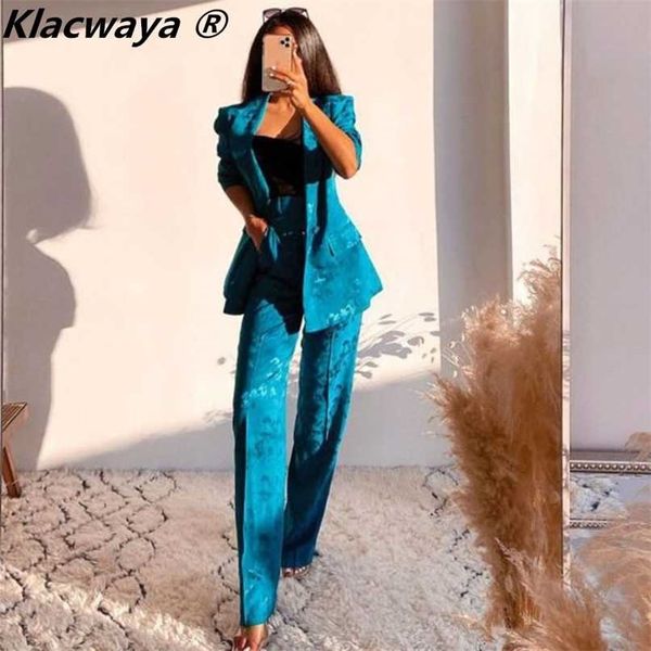 klacwaya women's suit set 2 pieces vintage jacquard double breasted blazers jacket female oversize pants elegant trouser suits 211119, White
klacwaya women's suit set 2 pieces vintage jacquard double breasted blazers jacket female oversize pants elegant trouser suits 211119, White