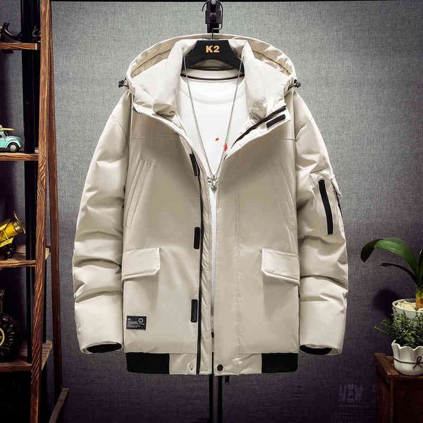 winter new men's short down jacket thickened 90% white duck down hooded drawstring warm trend men's down jacket, Black
winter new men's short down jacket thickened 90% white duck down hooded drawstring warm trend men's down jacket, Black