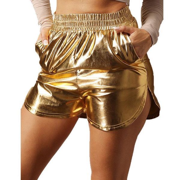 women's shorts thefound women summer shiny metallic sports short pants bottoms clubwear, White;black
women's shorts thefound women summer shiny metallic sports short pants bottoms clubwear, White;black