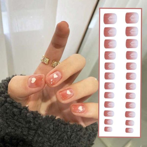 false nails 24pcs love heart printed nail patch full cover with glue removable short paragraph fashion manicure fake tips, Red;gold
false nails 24pcs love heart printed nail patch full cover with glue removable short paragraph fashion manicure fake tips, Red;gold