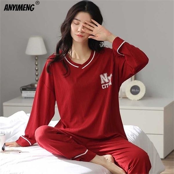 plus size pajamas for women 3xl 4xl 5xl big sleepwear plain red v-neck textured cotton autumn winter leisure loungewear pijamas 211116, Black;red
plus size pajamas for women 3xl 4xl 5xl big sleepwear plain red v-neck textured cotton autumn winter leisure loungewear pijamas 211116, Black;red