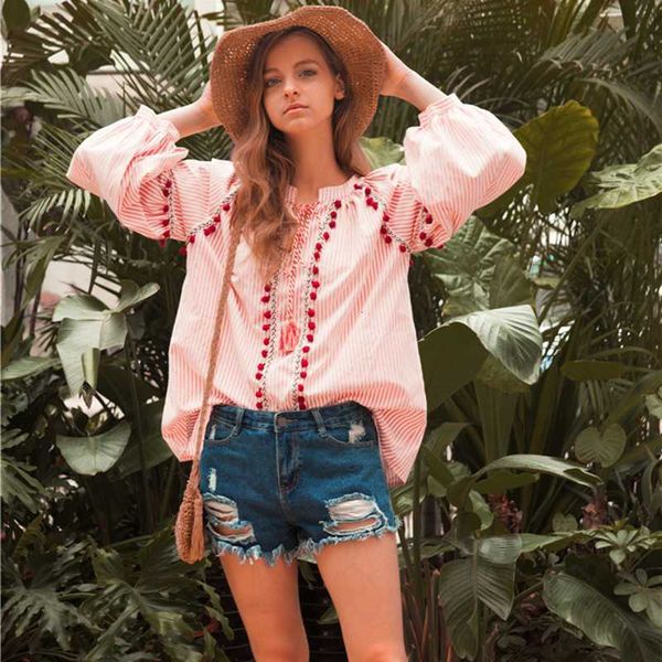 women's blouses & shirts khale yose summer women long sleeve loose embroidery boho and hippie chic stripe cotton ladies b jnkc, White
women's blouses & shirts khale yose summer women long sleeve loose embroidery boho and hippie chic stripe cotton ladies b jnkc, White