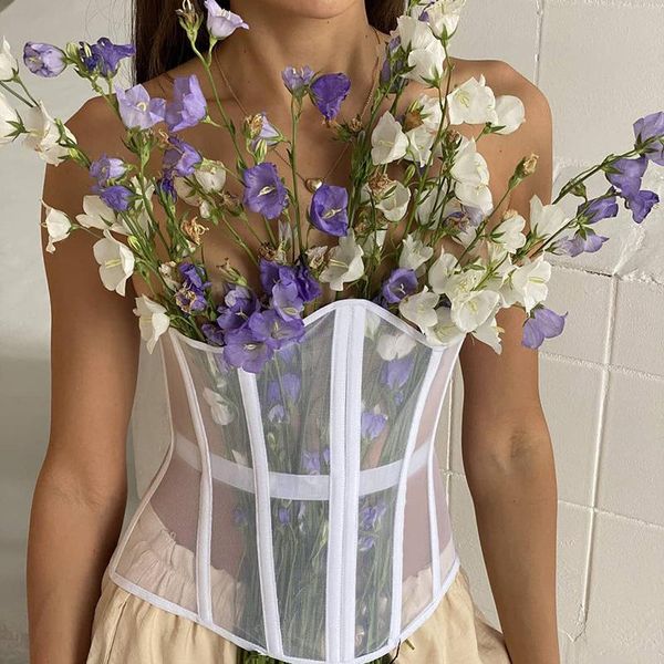 women's tanks & camis monmoira skinny mesh patchwork women crop strappy strapless fishnet corset female vests cwe0315-5, White
women's tanks & camis monmoira skinny mesh patchwork women crop strappy strapless fishnet corset female vests cwe0315-5, White