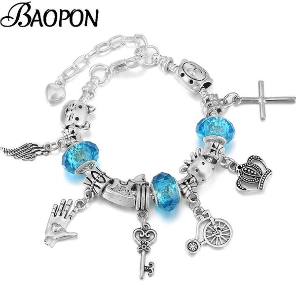 charm bracelets luxurious various animals beads bracelet with key crown bike pendant for women men jewelry pulseras special offer, Golden;silver
charm bracelets luxurious various animals beads bracelet with key crown bike pendant for women men jewelry pulseras special offer, Golden;silver