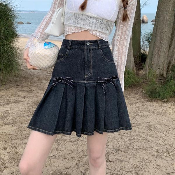 skirts hzirip high-waist slim elegant solid color all-match women 2021 chic fashion bow design pleated summer denim skirt, Black
skirts hzirip high-waist slim elegant solid color all-match women 2021 chic fashion bow design pleated summer denim skirt, Black