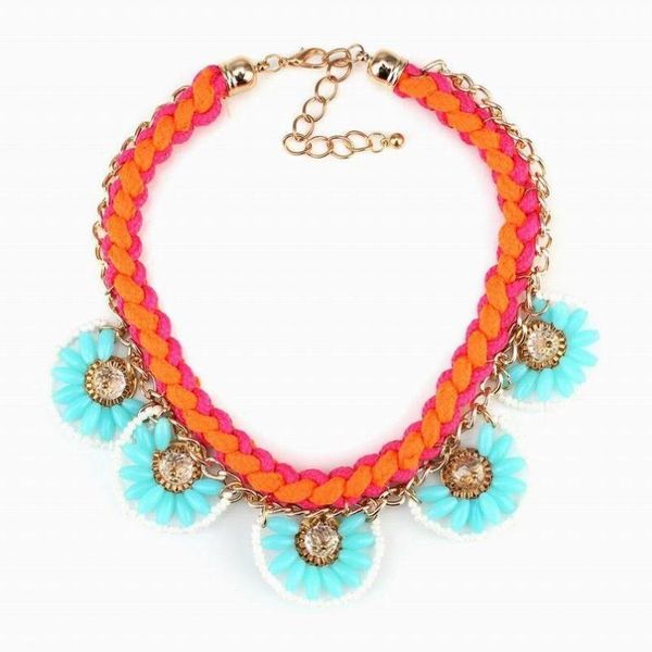 neon bib rope gold color chain crystal colorful flower chunky statement women necklace fashion arrival brand pendant necklaces, Silver
neon bib rope gold color chain crystal colorful flower chunky statement women necklace fashion arrival brand pendant necklaces, Silver