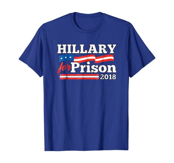 hillary clinton for prison 2018 funny political t-shirt, White;black
hillary clinton for prison 2018 funny political t-shirt, White;black