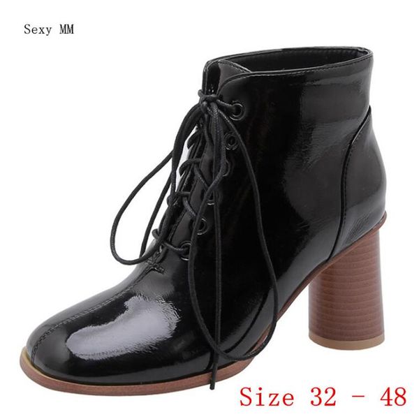 boots spring autumn high heels women ankle heel shoes woman short small plus size 32 - 48, Black
boots spring autumn high heels women ankle heel shoes woman short small plus size 32 - 48, Black