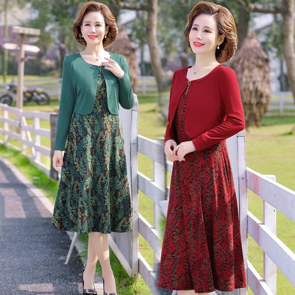 plus size dresses middle-aged female dress two-piece suit spring autumn floral print robes femme vestidos women clothing set xq775, Black
plus size dresses middle-aged female dress two-piece suit spring autumn floral print robes femme vestidos women clothing set xq775, Black