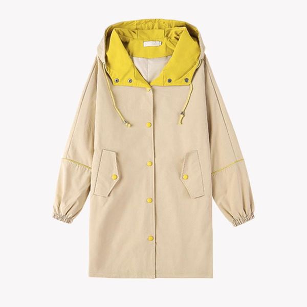 women's trench coats 2021 spring autumn women's coat korean loose hooded outerwear student casual tooling female windbreaker ah57, Tan;black
women's trench coats 2021 spring autumn women's coat korean loose hooded outerwear student casual tooling female windbreaker ah57, Tan;black