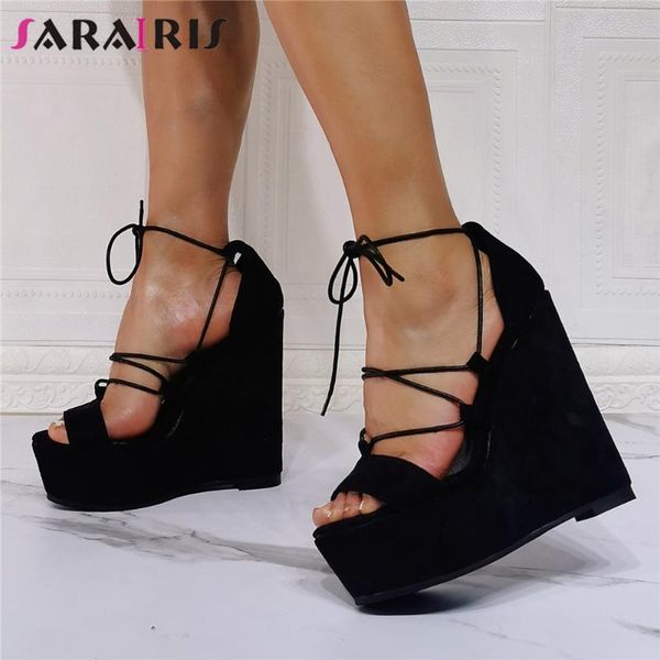 sandals sarairis big size 47 trendy women's solid lace up wedges platform women luxury rome elegant party dress shoes, Black
sandals sarairis big size 47 trendy women's solid lace up wedges platform women luxury rome elegant party dress shoes, Black