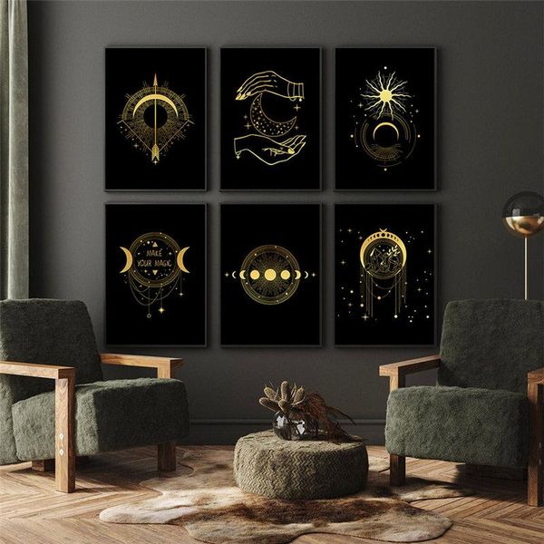 paintings wtq black background canvas painting golden sun moon starry sky wall decor retro poster art picture room home
paintings wtq black background canvas painting golden sun moon starry sky wall decor retro poster art picture room home