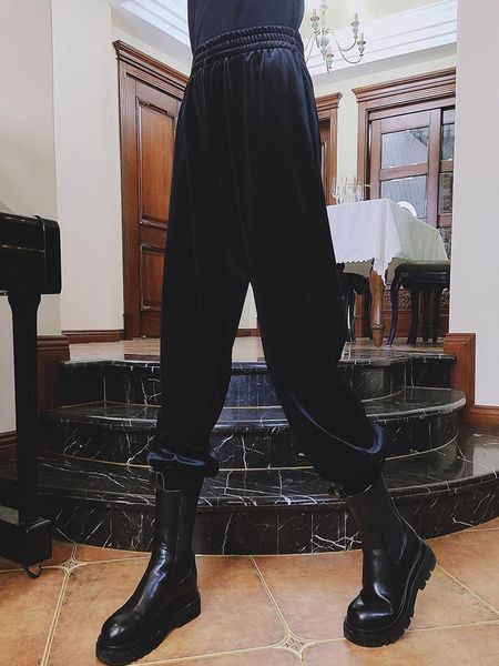 gold velvet leggings women's autumn/winter loose-fitting version of leisure sports plus thick drooping small pants & capris, Black;white
gold velvet leggings women's autumn/winter loose-fitting version of leisure sports plus thick drooping small pants & capris, Black;white