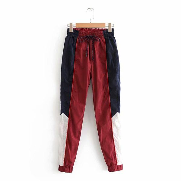 women's pants & capris asds women color patchwork sport drawstring tie elastic waist pockets vintage casual wear chic full length trous, Black;white
women's pants & capris asds women color patchwork sport drawstring tie elastic waist pockets vintage casual wear chic full length trous, Black;white