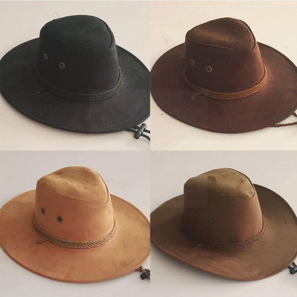 wide brim hats western men's rider hat deerskin fleece cowboy sand skin windproof accessories large rope decoration s5p8, Blue;gray
wide brim hats western men's rider hat deerskin fleece cowboy sand skin windproof accessories large rope decoration s5p8, Blue;gray