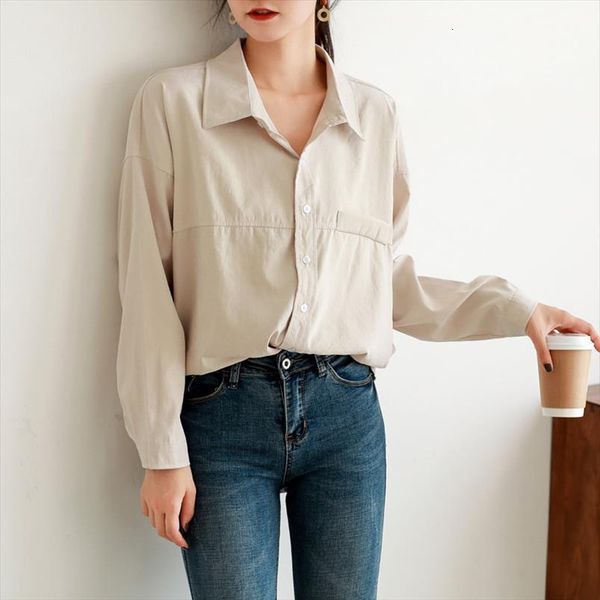 plus size spring summer womens shirts fashion casual cotton long sleeve loose blusas mujer, White
plus size spring summer womens shirts fashion casual cotton long sleeve loose blusas mujer, White