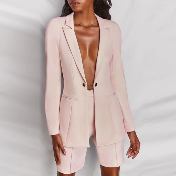 women solid elegant blazer 2021 spring autumn long sleeve notched chain slim office lady workwear blazer jacket, White;black
women solid elegant blazer 2021 spring autumn long sleeve notched chain slim office lady workwear blazer jacket, White;black