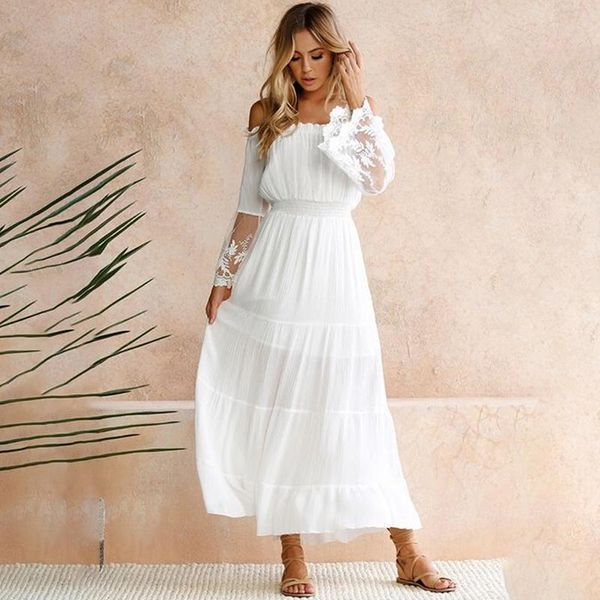 casual dresses bonjean summer dress long women white beach strapless sleeve loose off shoulder lace boho maxi bj2346, Black;gray
casual dresses bonjean summer dress long women white beach strapless sleeve loose off shoulder lace boho maxi bj2346, Black;gray